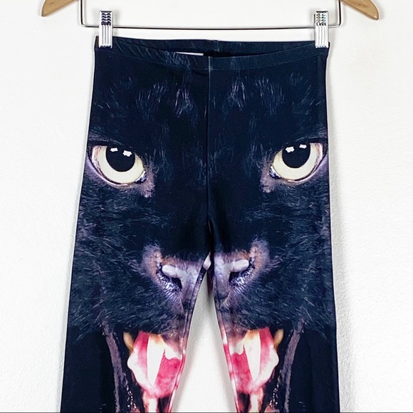 ASOS Petite High Rise Black Legging In Panther 2 - Picture 4 of 8